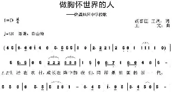 做胸怀世界的人_歌曲简谱_词曲:胡喜臣王凤 王文