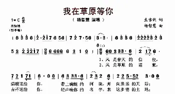 我在草原等你 _歌曲简谱_词曲:生吉俐 杨智慧