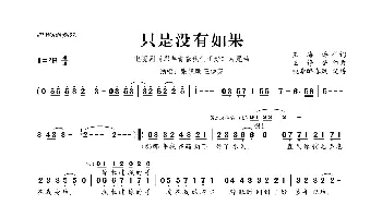 只是没有如果_歌曲简谱_词曲:王海涛 王铮亮