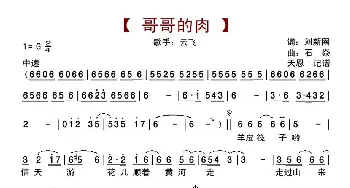 哥哥的肉_歌曲简谱_词曲:刘新圈 石焱