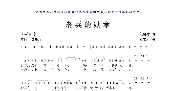 老兵的勋章_歌曲简谱_词曲:刘德才 董文才
