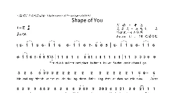 Shape of You_歌曲简谱_词曲:Ed Sheeran等 Ed Sheeran等