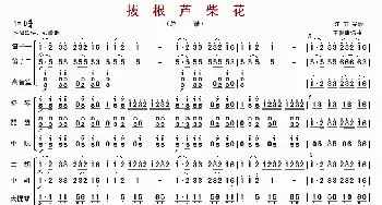 拔根芦柴花_歌曲简谱_词曲: 王爱康编曲