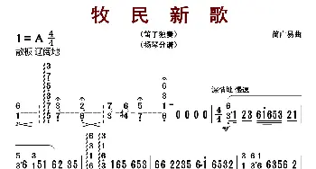 牧民新歌_歌曲简谱_词曲: 简广易