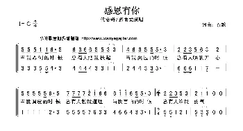 感恩有你_歌曲简谱_词曲:泰歌 泰歌