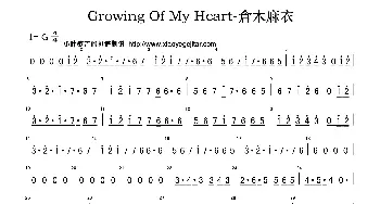 Growing Of My Heart-倉木麻衣_歌曲简谱_词曲:倉木麻衣 倉木麻衣