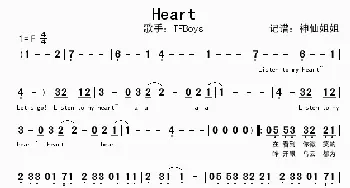 Heart_歌谱投稿_词曲: