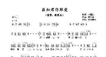 ​虽知君你难受_歌谱投稿_词曲:卢国沾 黎小田