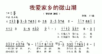 我爱家乡的微山湖_歌谱投稿_词曲:阿振 阿振