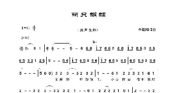 两只蝴蝶_歌谱投稿_词曲:牛朝阳 牛朝阳