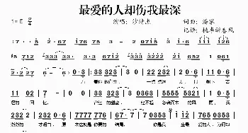 最爱的人却伤我最深_歌谱投稿_词曲:攀攀 攀攀