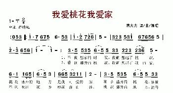 我爱桃花我爱家_歌谱投稿_词曲:蒋大为 蒋大为