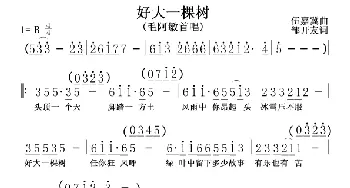 好大一棵树_歌谱投稿_词曲:邹开友 伍嘉冀