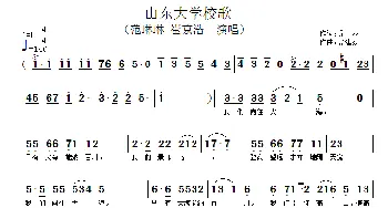 山东大学校歌_歌谱投稿_词曲:乔羽 谷建芬