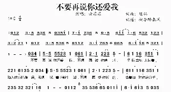 不要再说你还爱我_歌谱投稿_词曲:陈伟 陈伟