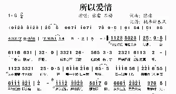 所以爱情_歌谱投稿_词曲:陈伟 陈伟