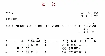 记忆_歌谱投稿_词曲:王娟娟 刘庄