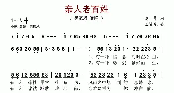亲人老百姓_歌谱投稿_词曲:安华 王黎光