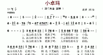 小卓玛_歌谱投稿_词曲:逯君 逯君