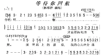 等待你回航_歌谱投稿_词曲:佚名 佚名