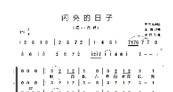 闪亮的日子_歌谱投稿_词曲:罗大佑词曲 金巍改编