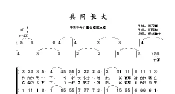 共同长大_歌谱投稿_词曲:刘春潮 崔臻和