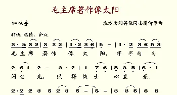 毛主席著作像太阳_歌谱投稿_词曲: