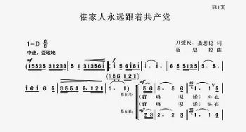 傣家人永远跟着共产党_歌谱投稿_词曲:刀爱民 聂思聪 聂思聪