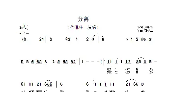 分离_歌谱投稿_词曲:刘申五 郭鼎立