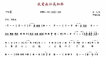 我爱森林美如画_歌谱投稿_词曲:黄纪 龚耀年