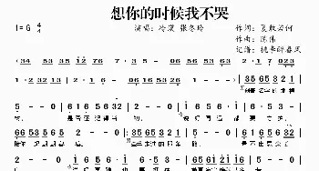 想你的时候我不哭_歌谱投稿_词曲:夏敢若何 陈伟