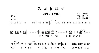 ​只因喜欢你_歌谱投稿_词曲:郑国江 佚   名