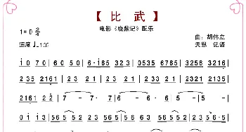 比武_歌谱投稿_词曲: 胡伟立