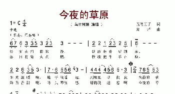 今夜的草原_歌谱投稿_词曲:五笔王子 袁洋