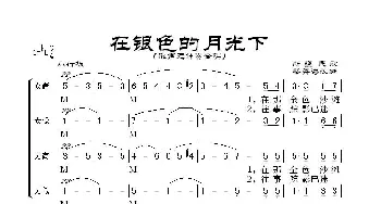 在银色的月光下_歌谱投稿_词曲: 新疆民歌、黎英海改编