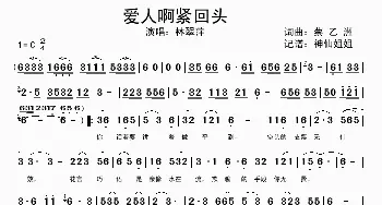 爱人啊紧回头_歌谱投稿_词曲:蔡乙洲 蔡乙洲