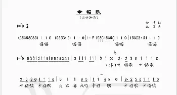 幸福歌_歌谱投稿_词曲:金沙 孟勇