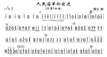 人民海军向前进(长号1分谱)军乐简_歌谱投稿_词曲: 绿克