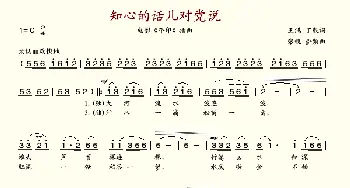 知心的话儿对党说_歌谱投稿_词曲: