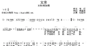 父亲_歌谱投稿_词曲:车行 戚建波