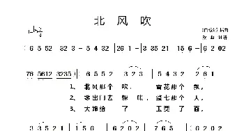 北风吹_歌谱投稿_词曲:《白毛女》插曲