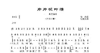 片片枫叶情_歌谱投稿_词曲:佚名 任文光