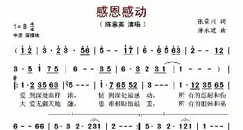 感恩感动_歌谱投稿_词曲:张景川 唐永建