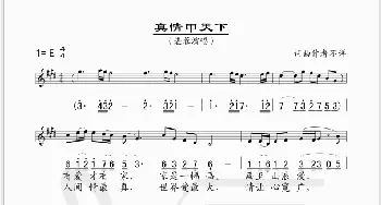 真情甲天下_歌谱投稿_词曲: