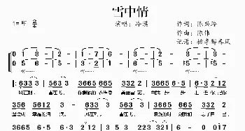 雪中情_歌谱投稿_词曲:陈兴玲 陈伟