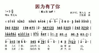 因为有了你_歌谱投稿_词曲:陈道斌 王祖皆