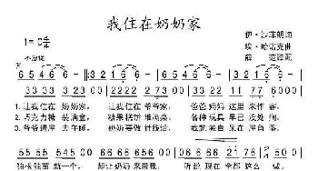 我住在奶奶家_歌谱投稿_词曲: