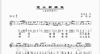 我从新疆来_歌谱投稿_词曲:石顺义 羊鸣