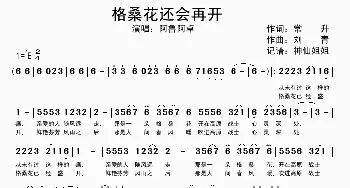 格桑花还会再开_歌谱投稿_词曲:常升 刘青