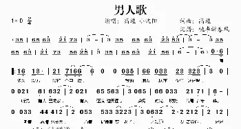 男人歌_歌谱投稿_词曲:高进 高进